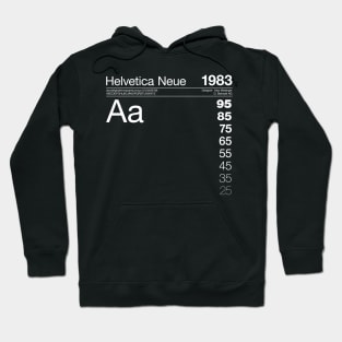 Helvetica Neue Typeface Graphic Design 1983 Hoodie